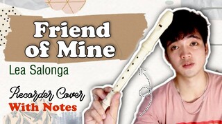 FRIEND OF MINE (Lea Salonga) - Recorder Flute Cover with Easy Letter Notes and Lyrics