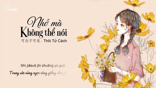 [Vietsub + Kara] Nhớ mà không thể nói (可念不可说) - Thôi Tử Cách (崔子格) - Thái tử phi thăng chức kí OST