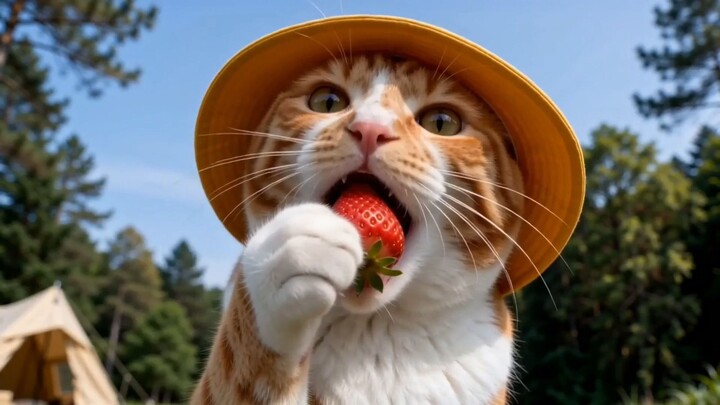 Ehei Cat Vlog (Besties go camping, get caught in a torrential downpour, and even meet an alien cat… 