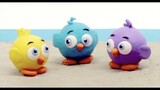 3 funny birds Stop motion cartoon for children - BabyClay Animals