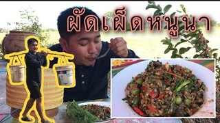 เมนูผัดเผ็ดหนูนา อาหารบ้านๆกับบรรยากาศสวยๆชีวิตเรียบง่าย❤️ #หล่าอิ๋ว#บ่าวเคน