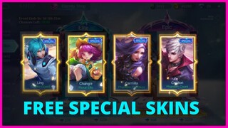 HOW TO GET 4 SKINS IN THE WINTER BOX EVENT | FREE SPECIAL SKIN EVENT MLBB