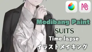 [MediBang Paint] Timelapse - Male Anime Character in Suit [Speed Painting]