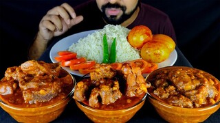 AUTHENTIC DAL MUTTON, EGG FRY, RICE, SALAD & CHILI ASMR MUKBANG EATING SHOW| BIG BITES | #LiveToEATT