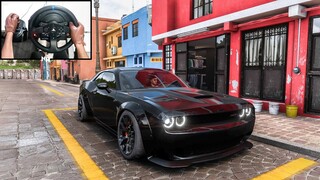 1000HP Dodge Challenger SRT Hellcat - Liberty Walk | Forza Horizon 5 | Steering Wheel Gameplay