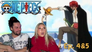 PUT YOUR LIFE ON THE LINE! SHANKS!! | One Piece Episode 4&5 Reaction! Deniz & Masha