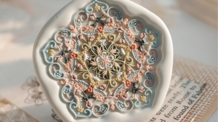 Sealing wax stamp, paper kite with flower window