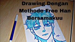 DRAWING DENGAN METHODE FREE HAND BERSAMAKU