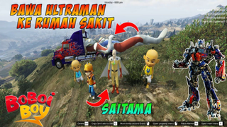 ULTRAMAN DYNA DIJEMPUT OPTIMUS PRIME DAN SAITAMA - GTA 5 MOD ULTRAMAN