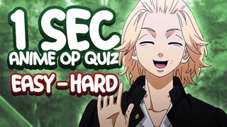 Can you guess the Opening in 1 second? (100 OPs) 1 Sec Anime Opening Quiz (Easy - Hard)