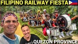 FILIPINO RAILWAY FIESTA? Surprised In Quezon Province! (Philippines Transport)