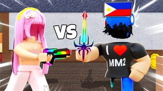 I 1V1'D the BEST PRO PLAYER in Roblox Murder Mystery 2!