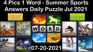 4 Pics 1 Word - Summer Sports - 20 July 2021 - Answer Daily Puzzle + Daily Bonus Puzzle