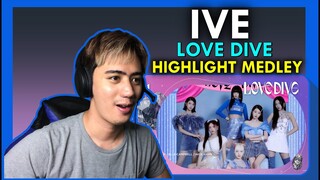 FIRST TIME REACTING TO IVE | IVE 아이브 'LOVE DIVE' Highlight Medley + MV Teaser REACTION