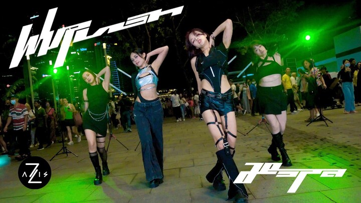 【Z轴舞团】姐妹一起路边蹦迪！aespa气场全开回归曲whiplash一镜到底翻跳