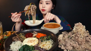 SUB) ! Bibimbap Bulgogi and Doenjang-jjigae Mukbang ASMR