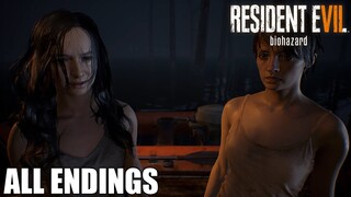 RESIDENT EVIL 7 - All Endings (Ending 1 & 2) - PC 2K 60 FPS