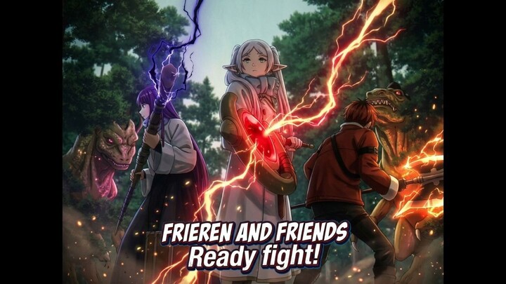 Frieren, stark and Fern ready fight