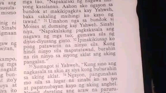 Pang Araw Araw na Talata.     Exodus 32:30-35
