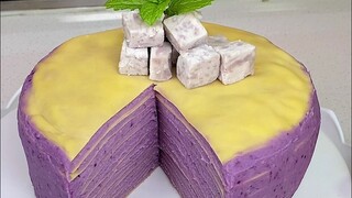 我就是个芋泥脑袋，自从学会做这个芋泥千层蛋糕，天天想吃芋泥，就喜欢这种粉粉的，真的好好吃啊！