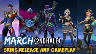 MARCH (2ND HALF) SKINS RELEASE DATES AND GAMEPLAY | EVENTS | MOBILE LEGENDS