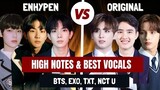 ENHYPEN HIGH NOTES & BEST VOCALS vs. ORIGINAL (BTS, EXO, TXT, NCT U, BLOCK B)