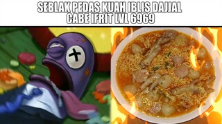 Seblak Pedas Kuah Iblis...(Meme Inspektur Kesehatan Spongebob)