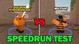 Golden Pyromancer vs Militant SPEEDRUN TEST | TDS