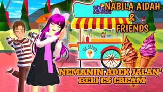 NABILA AIDAH & FRIENDS [NEMENIN ADEK BELI ES CREAM] || SAMURA SCHOOL SIMULATOR