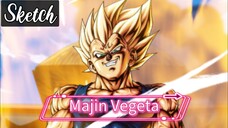 Draw Majin Vegeta (Part: Sketch)