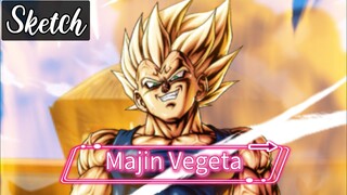 Draw Majin Vegeta (Part: Sketch)