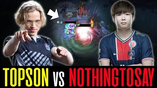 Topson vs NothingToSay Mid Lane -- Classic OG vs PSG.LGD Battle