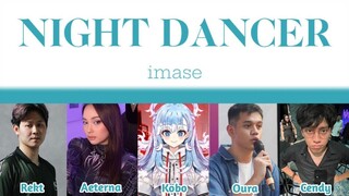 imase - Night Dancer Cover by Rekt, Aeterna, Kobo, Oura, Cendy (Ai Cover)