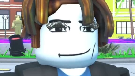 i made eyelashes for the roblox man face