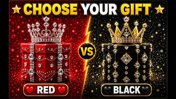 choose your gift challenge || Black 🖤 vs red ♥️ ||