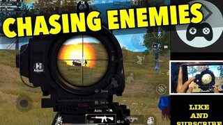 CHASING ENEMIES | GAMEPLAY WITH HANDCAM | PUBG MOBILE - IPAD MINI 5