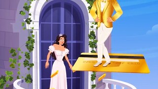 He dances on a gold card and declares his love with gold