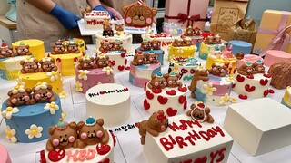 Korean food - how to make lettering cake Baking Bread Seoul / 파주 레터링 케이크 맛집 아웃셀베이커리