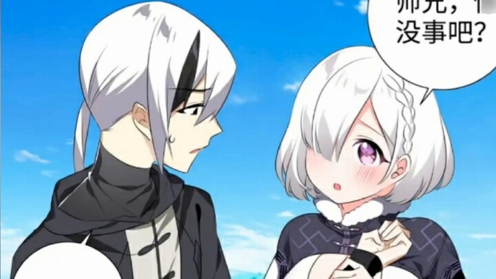 Facing the pursuit of five girls, the male protagonist could not get up again but he actually ascend