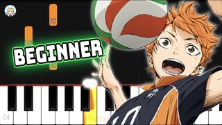 Haikyuu!! Season 2 OP 2 - "FLY HIGH!!" - BEGINNER Piano Tutorial & Sheet Music