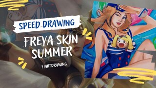 MANA NIHH YANG KEMARIN REQUEST GAMBAR FREYAA!?😋😍 [SpeedDrawing Freya Skin Summer MLBB]