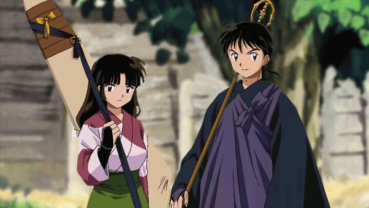 Inuyasha Secret of the Cursed Mask clip - Miroku and Sango (Boy Kururugi)