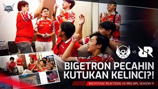 BIGETRON PECAHIN KUTUKAN KELINCI⁉️ - Backstage Reactions vs RRQ MPL ID Season 11