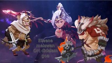 chapter 2-16, 2-20, terjadi pertarungan elieene dengan orc di dalam goa