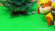 Paw Patrol Rubble Becomes a Star Wars Jedi Knight a Funny Toy Parody