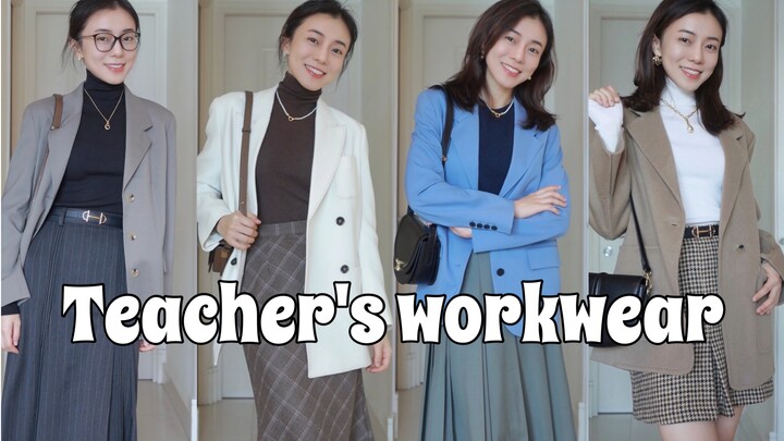 Trang phục đi làm | Phong cách thanh lịch của giáo viên trường danh tiếng: Vest + chân váy, 165cm, 5