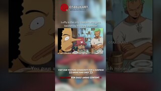 Luffy is the only captain who gets beaten by his crew member #anime #shorts #animeedits #animememes