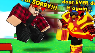 เขาสร้างช่องปลอมของฉัน เพื่อที่เขาจะได้เป็น 1 ต่อ 1 กับฉัน (ROBLOX BEDWARS)