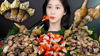 [ONHWA] Bàn tay Kame? ! ! 🐢(Hàu hấp) Mukbang ốc xà cừ sống!