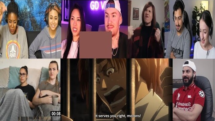 ATTACK ON TITAN EPISODE 3X3 REACTION MASHUP!!